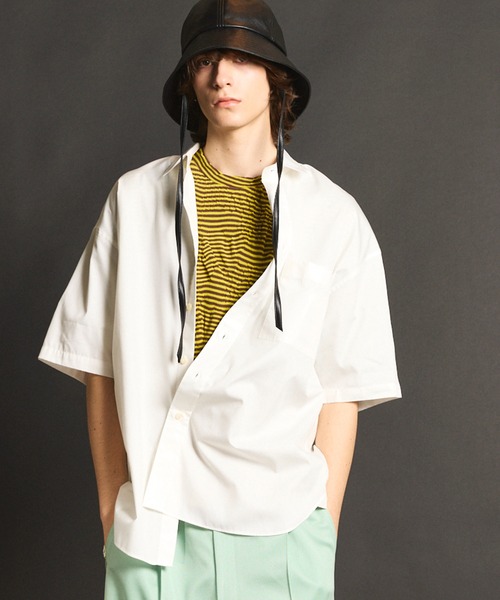 maison special limited edition 半袖シャツ MAISON SPECIAL（メゾンスペシャル） 半袖シャツ 0 ホワイト メンズ