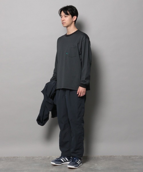 「BAYFLOW」 長袖Tシャツ LARGE チャコール メンズ_画像9