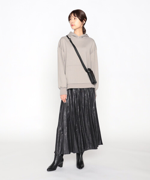 「COMME CA ISM」 フレアスカート MEDIUM キャメル レディース_画像2