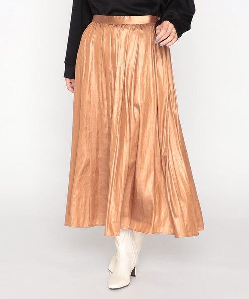 「COMME CA ISM」 フレアスカート MEDIUM キャメル レディース_画像8