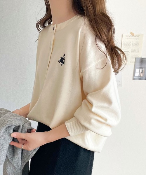 「Java」 長袖ニット X-LARGE グレイッシュベージュ レディース_画像8