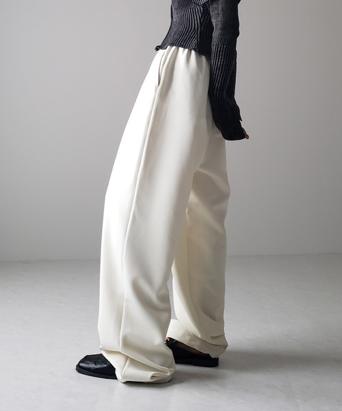 「me+em select」 イージーパンツ MEDIUM ブルー レディース_画像9