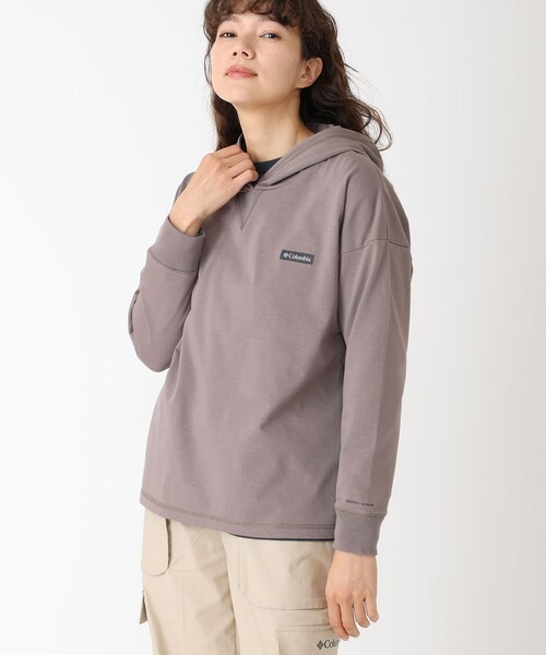 「Columbia」 プルオーバーパーカー M ベージュ レディース_画像2