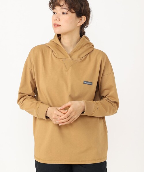 「Columbia」 プルオーバーパーカー M ベージュ レディース_画像3