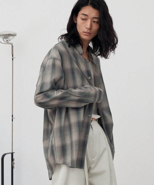 「WYM LIDNM」 長袖シャツ M グレー メンズ_画像2