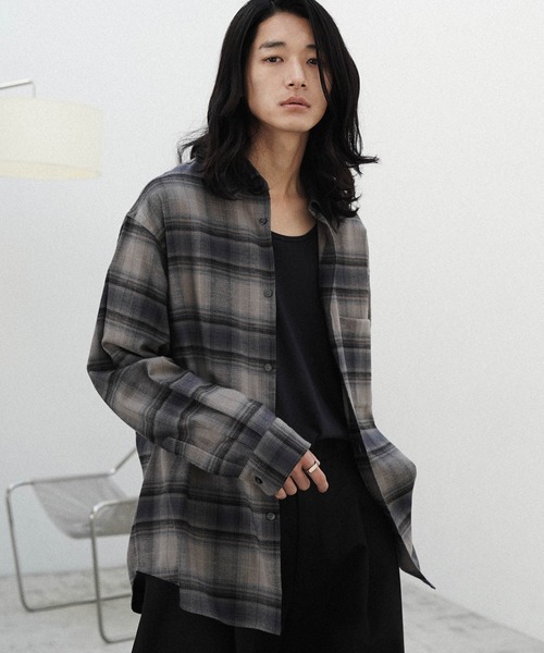 「WYM LIDNM」 長袖シャツ M グレー メンズ_画像5