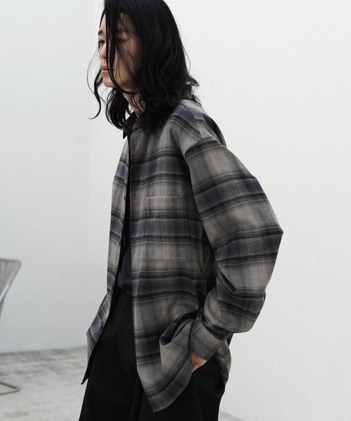 「WYM LIDNM」 長袖シャツ M グレー メンズ_画像9