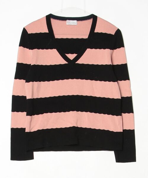 【RED VALENTINO】カシミヤ混 バックレース クルーネックカーディガン RED VALENTINO】カシミヤ混 バックレース クルーネックカーディガン