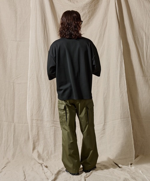 「WETTEMPT」 7分袖ポロシャツ LARGE 杢グレー メンズ_画像2