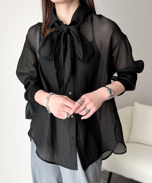 「classicalelf」 長袖シャツ SMALL ライトグレー レディース_画像4