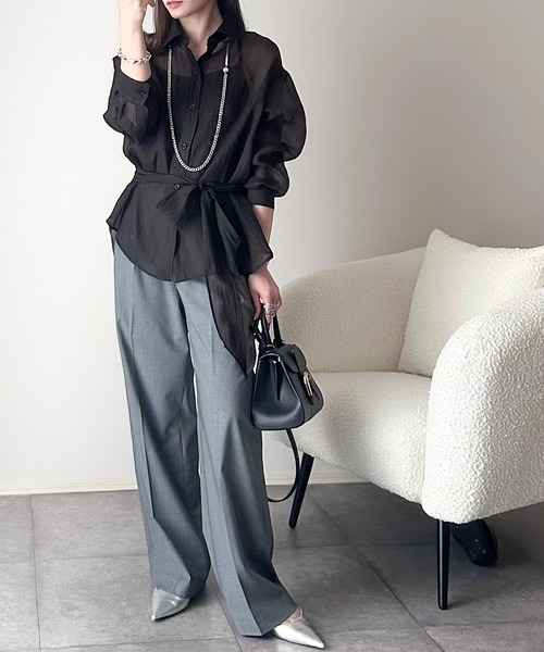 「classicalelf」 長袖シャツ SMALL ライトグレー レディース_画像6