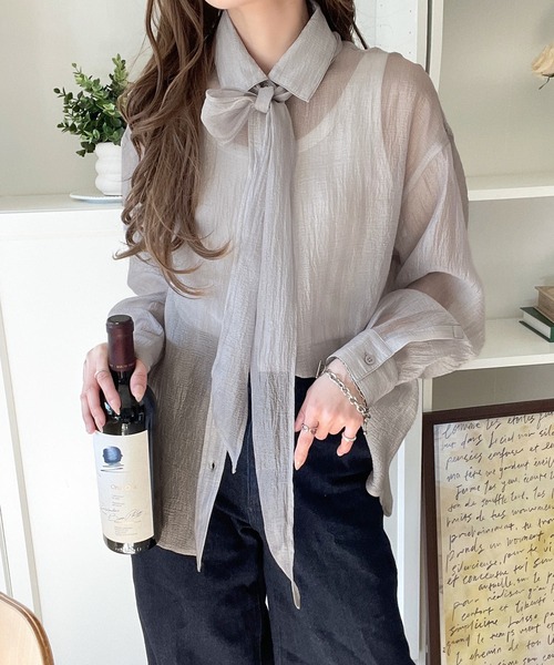 「classicalelf」 長袖シャツ SMALL ライトグレー レディース_画像8