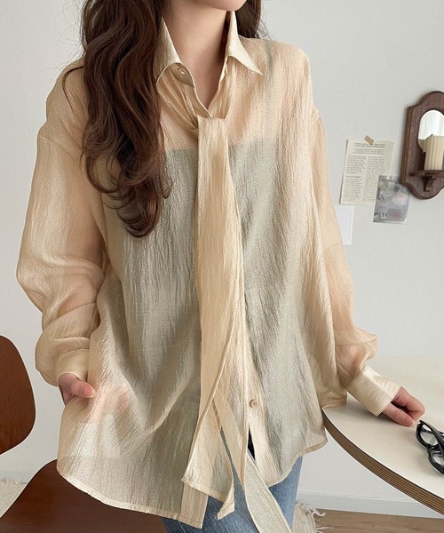 「classicalelf」 長袖シャツ SMALL ライトグレー レディース_画像9