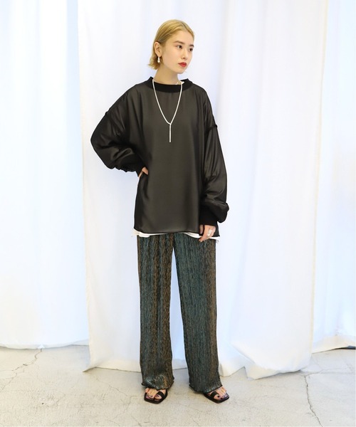 「CITYSHOP」 イージーパンツ - シルバー レディース_画像7