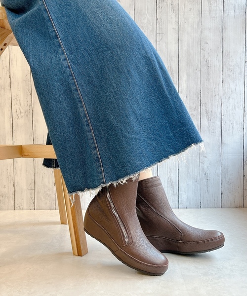 「Hina Day Green」 ショートブーツ 24cm ブラウン レディース_画像8