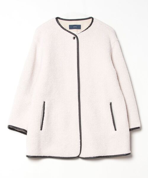 SHIPS（シップス） ノーカラージャケット ONE SIZE ホワイト