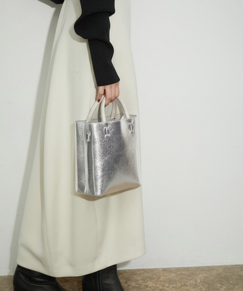 「ADAM ET ROPE'」 2WAYバッグ FREE シルバー レディース_画像3