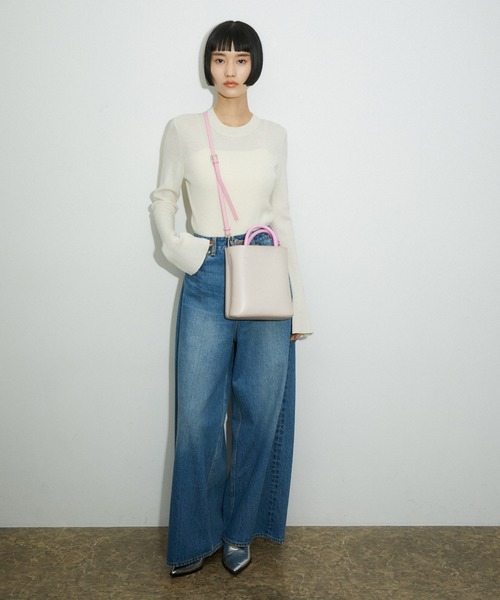 「ADAM ET ROPE'」 2WAYバッグ FREE シルバー レディース_画像4