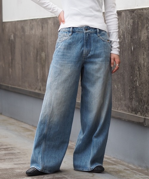 【値下げ】70％OFF G-STAR ストレートデニム ブルー パンツ G-STAR RAW SALEセール10%OFF 裾上げ無料 ジースターロウ G-STAR RAW