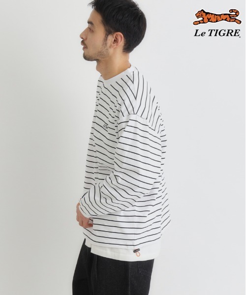 Right-on（ライトオン） tシャツ 「Le TIGRE」ボーダー ロングスリーブ