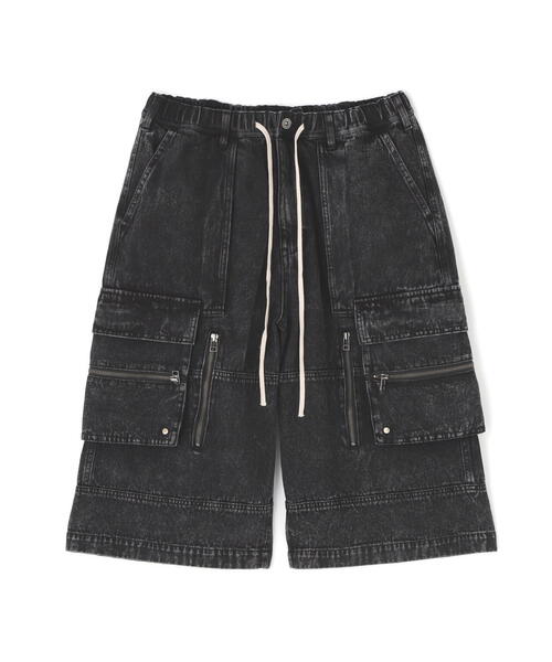 「DANKE SCHON」 デニムハーフパンツ L ブラック レディース_画像2