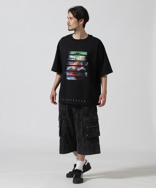 「DANKE SCHON」 デニムハーフパンツ L ブラック レディース_画像4