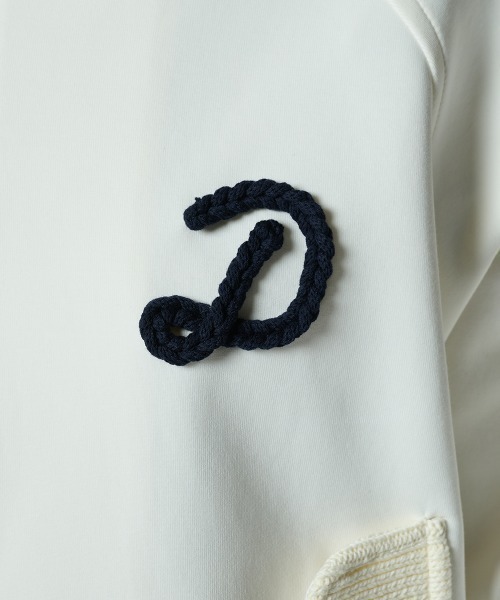ブルゾン アウター Dロゴロープ刺繍 ダンボールニットブルゾン レディースの画像