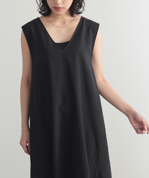 「for/c」 サロペットスカート M チャコールグレー レディース_画像5