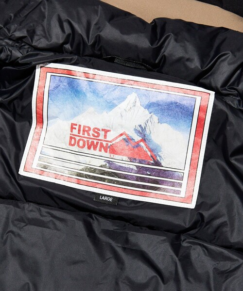 「FIRST DOWN」 ダウンジャケット MEDIUM オリーブ メンズ_画像4