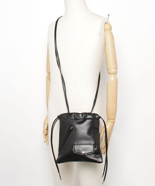 ショルダーバッグ ビューティフルピープル beautiful people excerption riders drawstring b メンズの画像