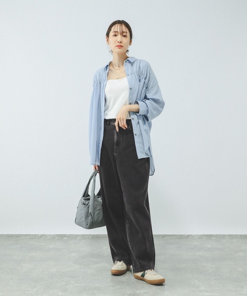 「GLOBAL WORK」 デニムパンツ LARGE ブルー レディース_画像3