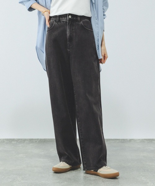 「GLOBAL WORK」 デニムパンツ LARGE ブルー レディース_画像4