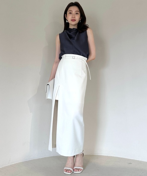 「anuans」 スカート MEDIUM アイボリー レディース_画像2