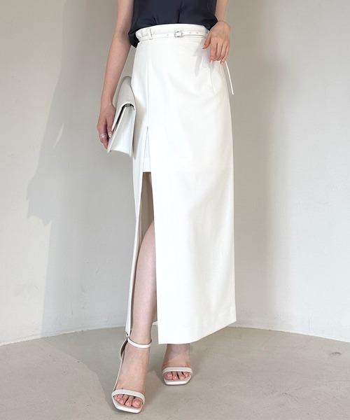 「anuans」 スカート MEDIUM アイボリー レディース_画像5