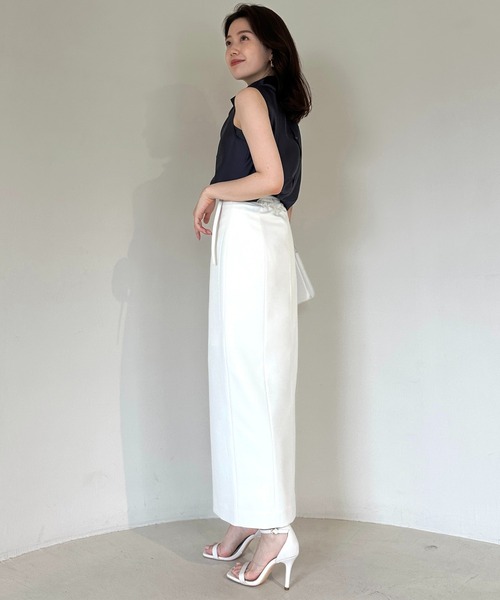 「anuans」 スカート MEDIUM アイボリー レディース_画像6