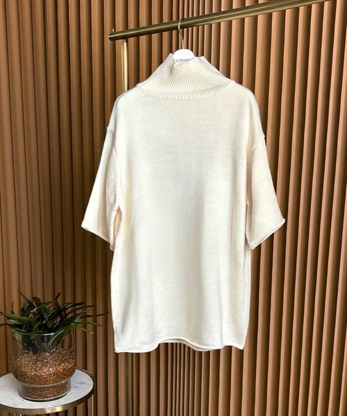 ELFRANK ニット セーター 「2026SS」タートルネックハーフスリーブ