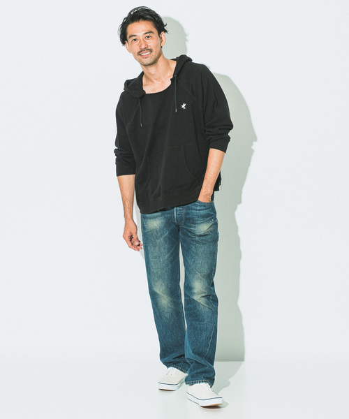 「One Tea spoon」 プルオーバーパーカー「jack＆marieコラボ」 S カーキ メンズ_画像5