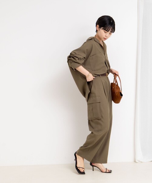 「Rie Miller」 カーゴパンツ 36 ネイビー レディース_画像9