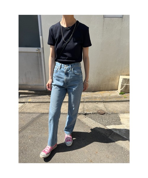 「BLACK BY MOUSSY」 スキニーデニムパンツ 23inch ライトブルー レディース_画像4