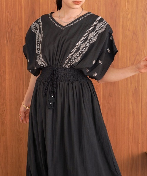 「Bab」 ノースリーブワンピース M イエロー レディース_画像4