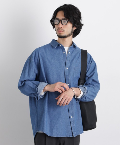 NANO universe（ナノ・ユニバース） シャツ 6.5oz リラックスデニム