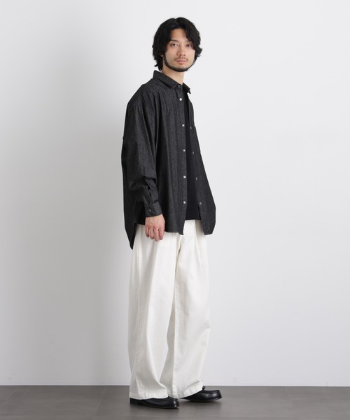 NANO universe（ナノ・ユニバース） シャツ 6.5oz リラックスデニム