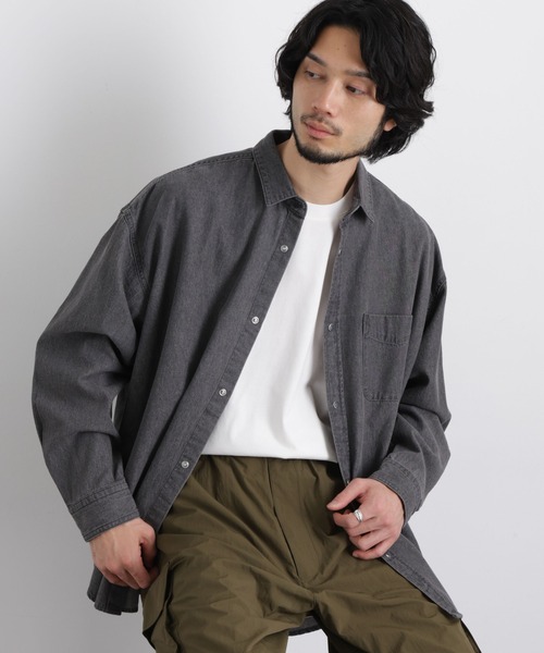 NANO universe（ナノ・ユニバース） シャツ 6.5oz リラックスデニム
