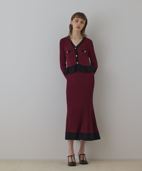 「GRACE CONTINENTAL」 ニットワンピース 36 ホワイト レディースの画像