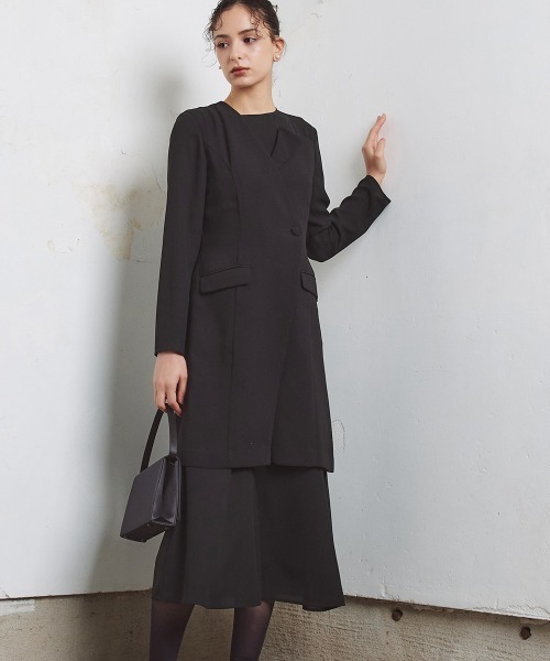 喪服 セレモニースーツ セットアップ 卒業式 前開きジャケット