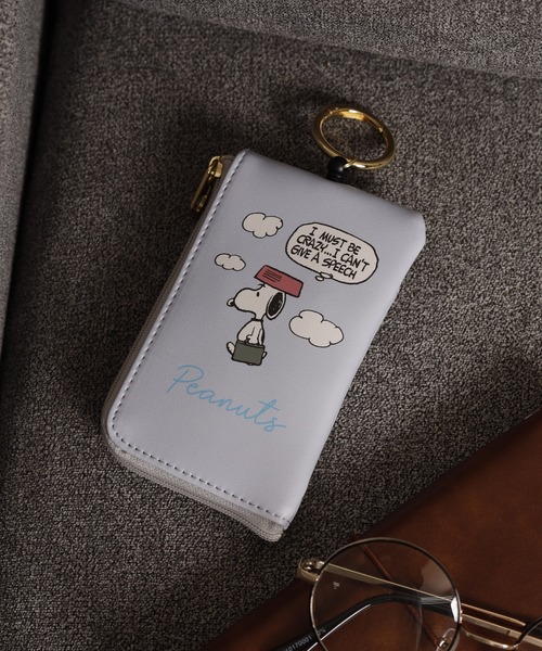 SNOOPY（スヌーピー） キーケース キーケース 合皮 リール パスケース 