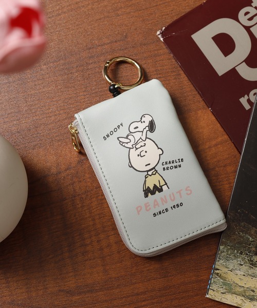 SNOOPY（スヌーピー） キーケース キーケース 合皮 リール パスケース