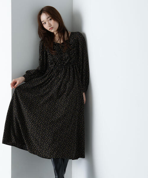 「NATURAL BEAUTY BASIC」 長袖ワンピース MEDIUM ブラウン レディースの画像