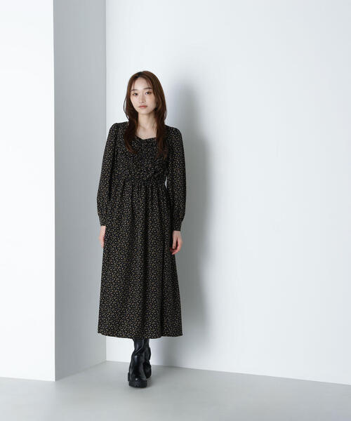 「NATURAL BEAUTY BASIC」 長袖ワンピース MEDIUM ブラウン レディースの画像