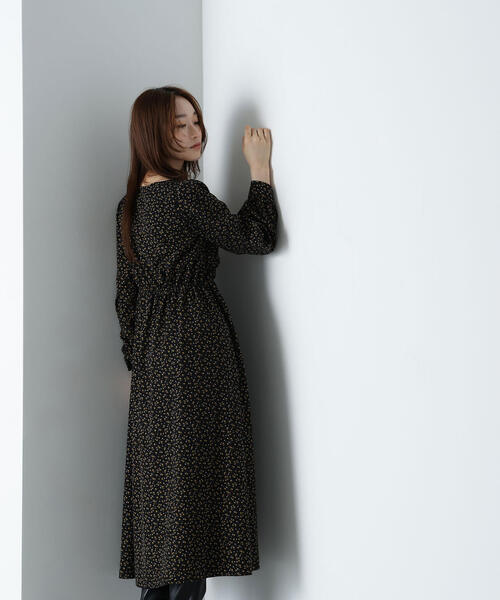 「NATURAL BEAUTY BASIC」 長袖ワンピース MEDIUM ブラウン レディースの画像